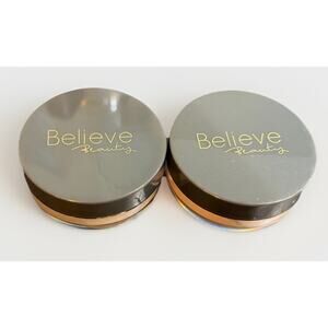 Believe Beauty Matte Blur Loose Powder Light/Medium 0.14 oz (4g) Lot of 2 NEW